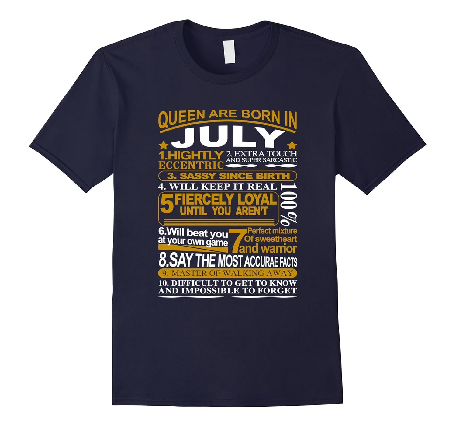 Queen Are Born In July 10 Unforgettable T-shirt-Rose