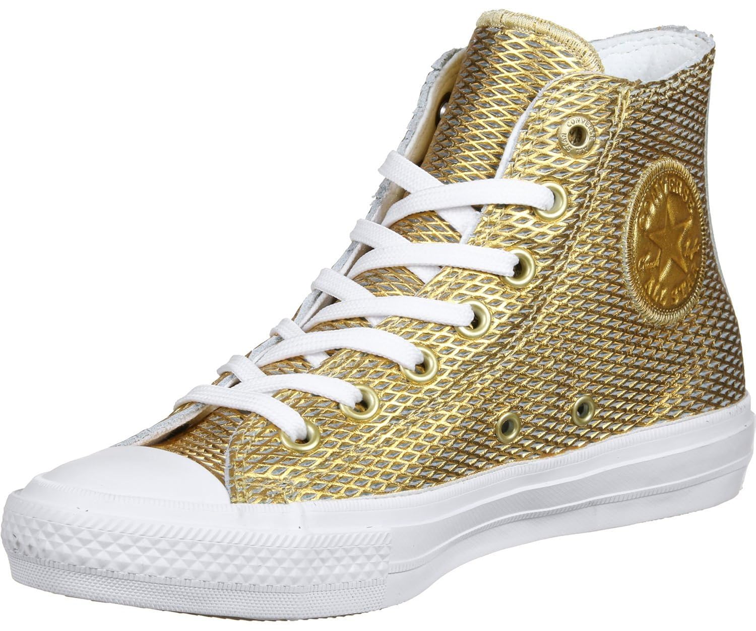 white and gold all star converse