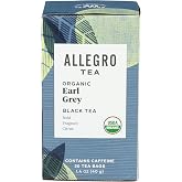 Allegro Tea, Organic Earl Grey Tea Bags, 20 ct