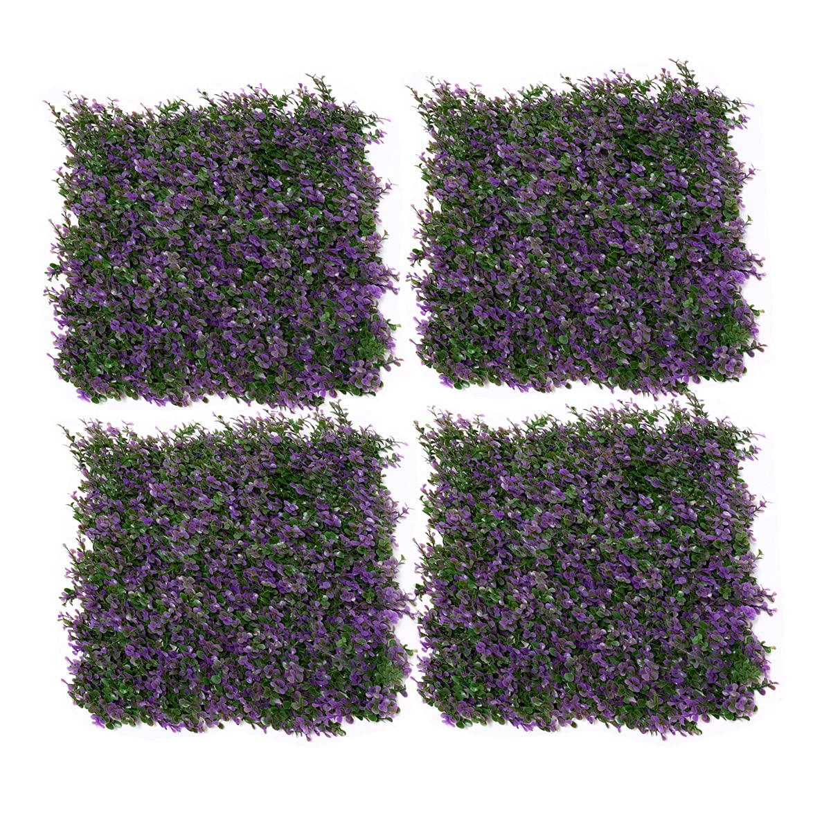 GreenBrokers Purple Artificial Green Wall Hedge Leaf Foliage (Pack of 4) -UV Stable Vertical Garden, A1264