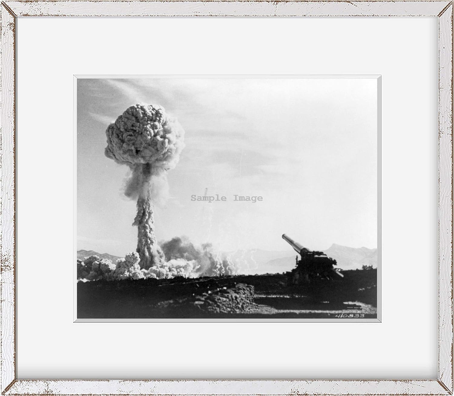 Photographs - INFINITE PHOTOGRAPHS Photo: Frenchman's Flat,Nevada,Atomic Cannon Test,Mushroom Cloud,Nuclear Weapons