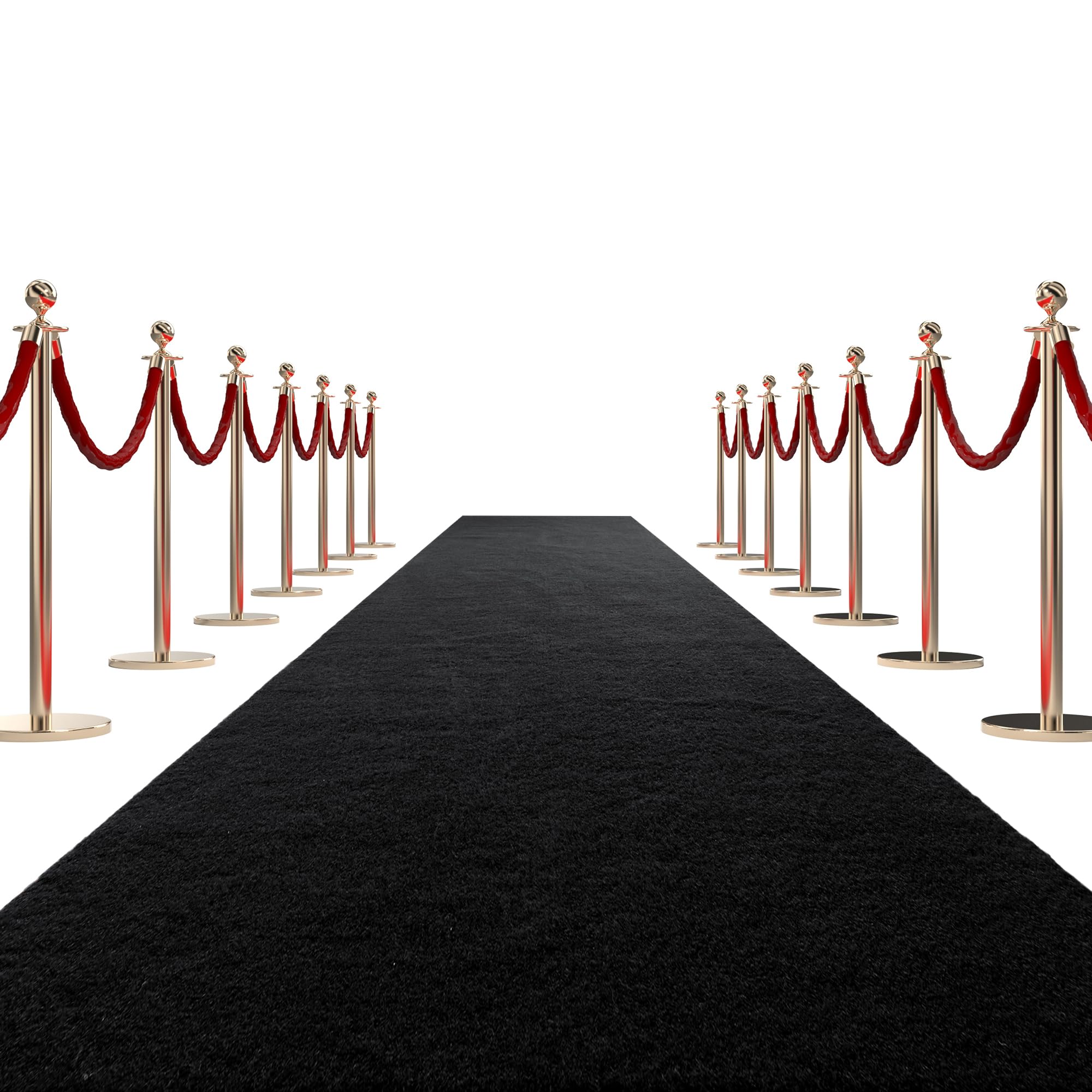 View 1 of ***RUGS ARE SEPARATE, VIEW IMAGES*** HOMBYS 450 GSM Extra Thick 3x15 ft Black Carpet Runner for Partys & Events, Heavy-Duty Felt Aisle Runway Rug for Steps, Prom Proposal & Wedding Ceremony Decorations, Hollywood Oscars for VIP Awards