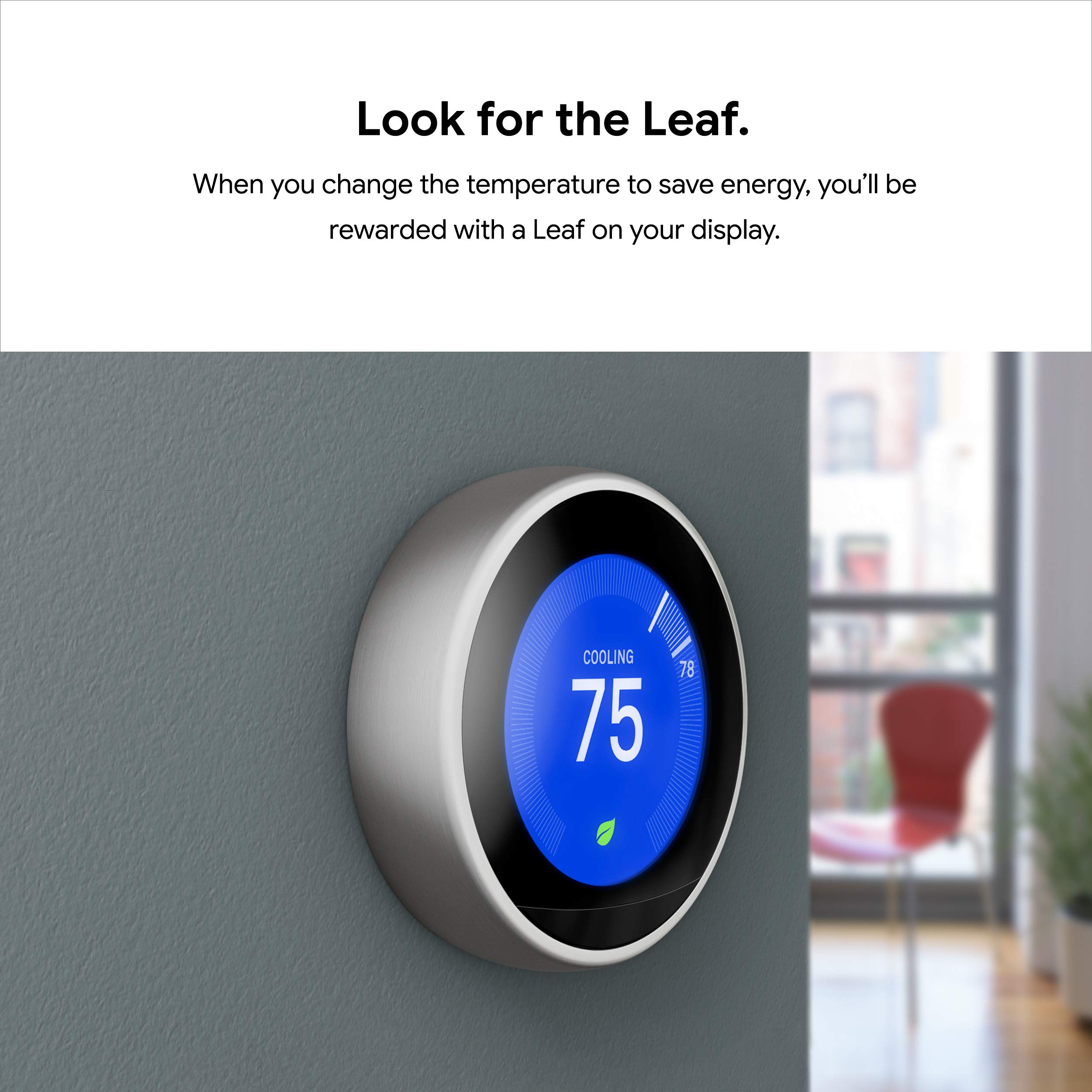 Google Nest Learning Thermostat - Programmable Smart Thermostat for Home - 3rd Generation- Works with Alexa - White