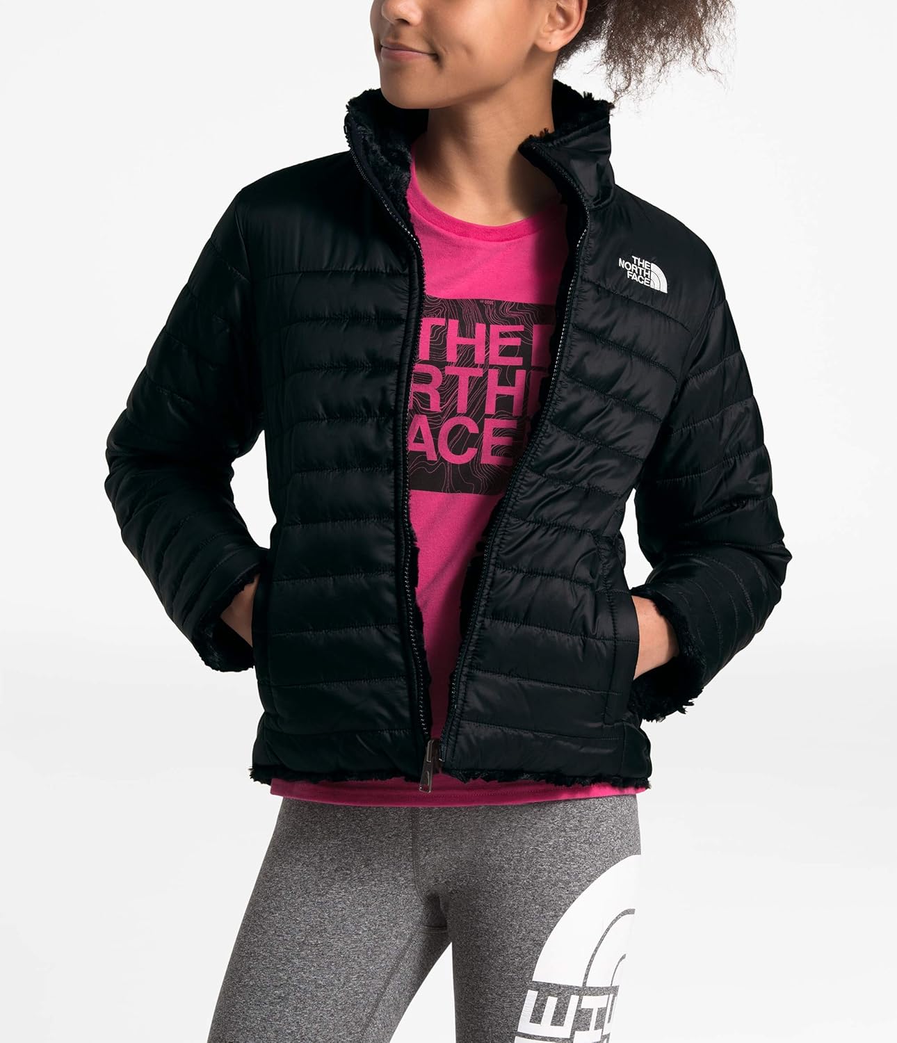 north face girls reversible mossbud swirl