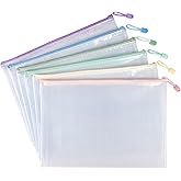 Tamaki 6 Pack Mesh Zipper Pouch Bags, 13.5" x 9.5" | Waterproof Zipper Bags, Document Bag, Durable Pouches for Organization