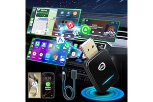 QUANLEX 2 in 1 Wireless CarPlay Adapter for iPhone & Android Auto, Convert Wired to Wireless Carplay Adapter, Mini 2025 Upgrade Plug & Play Auto Connect Easy Use for Cars from 2016 and iPhone/Android