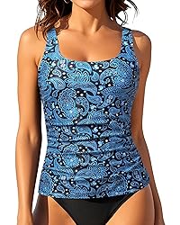Aqua Eve Tankini Tops for Women Swimwear Top Only