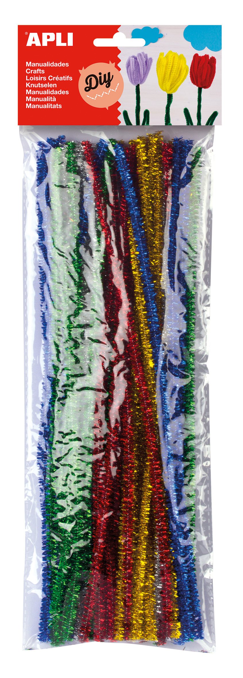 Apli Kids Glitter Pipe Cleaners - Assorted Colours (Pack of 50)