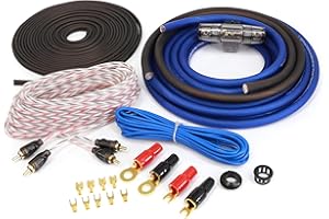 KnuKonceptz KCA Complete RED 4 Gauge Amplifier Installation Wiring Kit