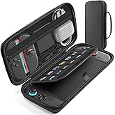 Keshoyal Switch Carrying Case Compatible With Nintendo Switch 2, With 12 Games Cartridges Protective Hard Shell Travel Carrying Case Pouch For Console & Accessories (Compact DS Style )