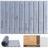 INFISIBLE Foldable Stone Bath Mat - 24x16, Super Absorbent Diatomaceous Earth Large Bath Mats for Bathroom, Quick Dry Non-Slip Stone Drying Mats for Kitchen Counter & Bathtub (Dark Gray Floral Decor)