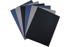 KCS 6 pc of 12" x 18"(30cmx45cm) 14CT Counted Cotton Aida Cloth Cross Stitch Fabric (Navy Blue+Dark Grey+Black)