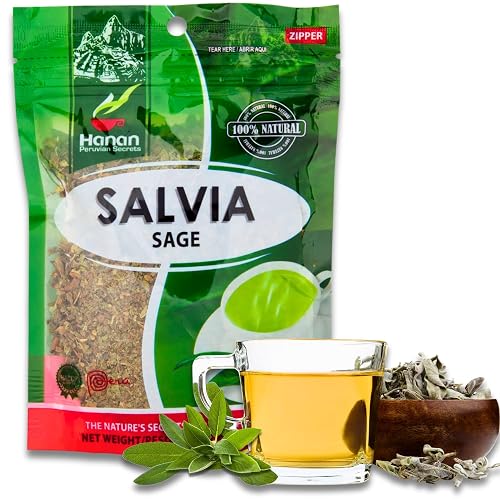 Selavi Tea Hanan Sage Loose Leaf Herbal Tea 1.1 oz (30 g) – Natural, Dried Salvia ...