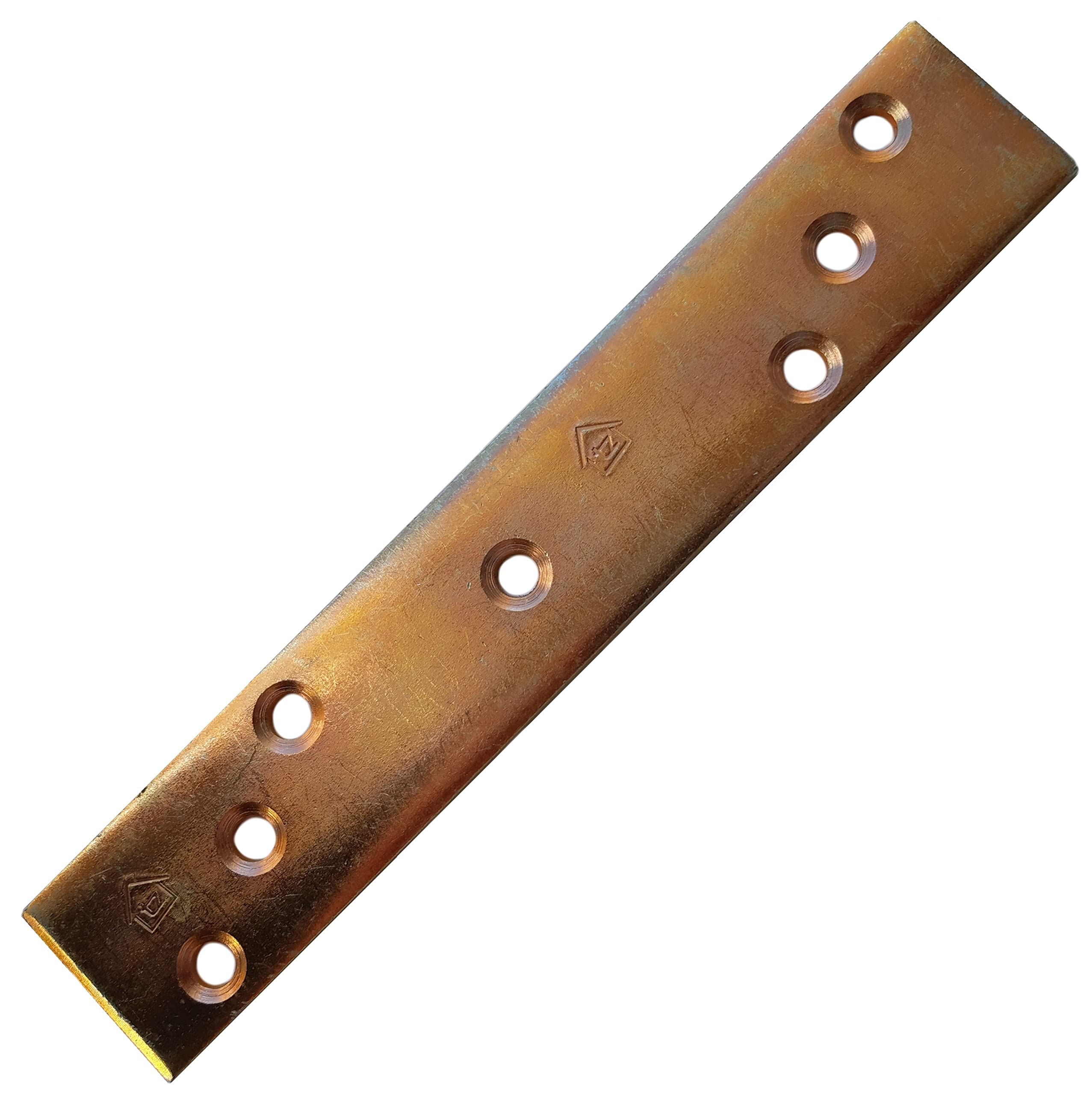 Pack of 10pcs 4mm Flat Joining Plates Fence Post Repair Bracket Mending Plates for Wood Size 8" x 1.4" (200mm x 35mm)