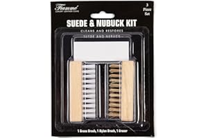 FIAMMÉ Fiamme Suede and Nubuck Cleaning Kit - Complete Brass & Nylon Brush Set, Suede Eraser for Shoes, Jackets, Boots, Handbags