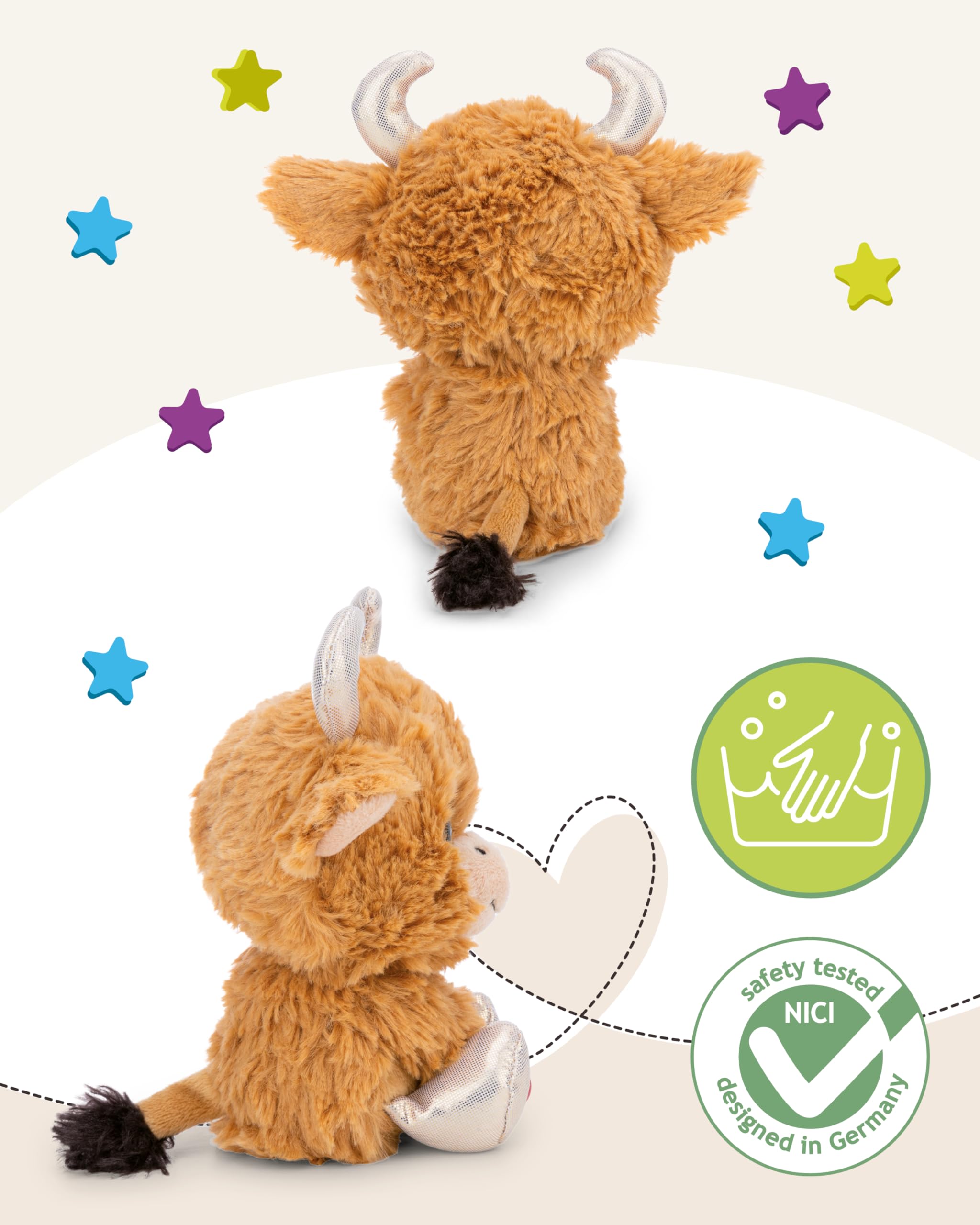 Kuscheltier GLUBSCHIS Hochlandrind Shug 15cm - braun - Stofftier aus weichem Plüsch, niedliches Plüschtier zum Kuscheln und Spielen, für Kinder & Erwachsene, tolle Geschenkidee | 63027 3