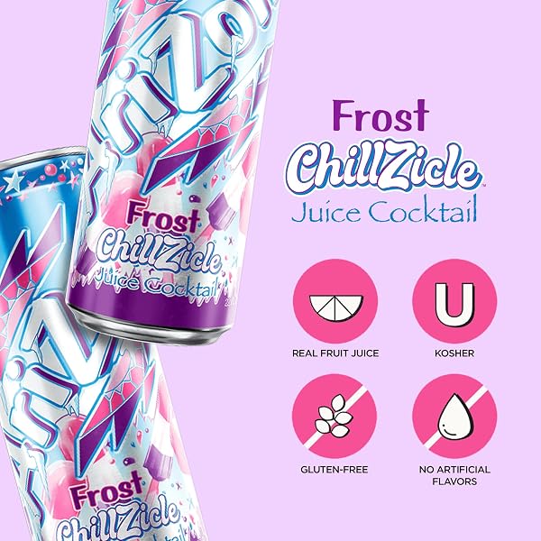 ARIZONA FROST CHILLZICLE | FRUIT JUICE COCKTAIL | 22 FL OZ (12 PACK)