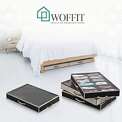 Woffit Under Bed Shoe Storage Organizer – Set of