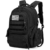 W WINTMING 30L Military Tactical Backpack for Men 3 day Assault Pack Molle Daypack Army Hiking Rucksack (Black)