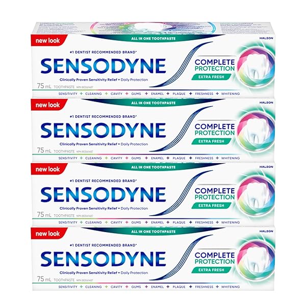 SENSODYNE COMPLETE PROTECTION SENSITIVITY TOOTHPASTE, EXTRA FRESH 3.40 OZ (PACK OF 4)