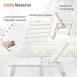 LUE BONA HDPS Chaise Lounge Chairs Set with
