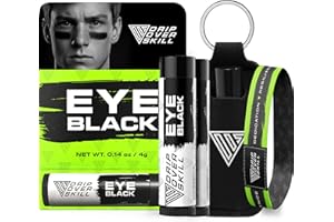 DRIP OVER SKILL D.R.I.P Over Skill Eye Black & Sports Face Paint, 2 Pack, Carry Clip & DRIP Reset Band, Natural Ingredients, Dermatologist-Tested, Baseball, Lacrosse, Football, Stocking Stuffers for Teens & Kids