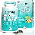 SelecWell Advanced Thyroid Support Supplement with Iodine | Energy & Focus Formula Vegetarian & Non-GMO–Includes Vitamin D3, B12, Zinc, Selenium, Ashwagandha, Turmeric, Ginger, L-Tyrosine