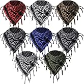 Kenning 8 Pcs Military Shemagh Tactical Desert Scarf for Men Women Arab Head Keffiyeh Wrap with Tassels for Neck Head Face