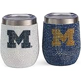 The Memory Company | Licensed NCAA 2-Pack Bling SS Stemless Wine Tumblers