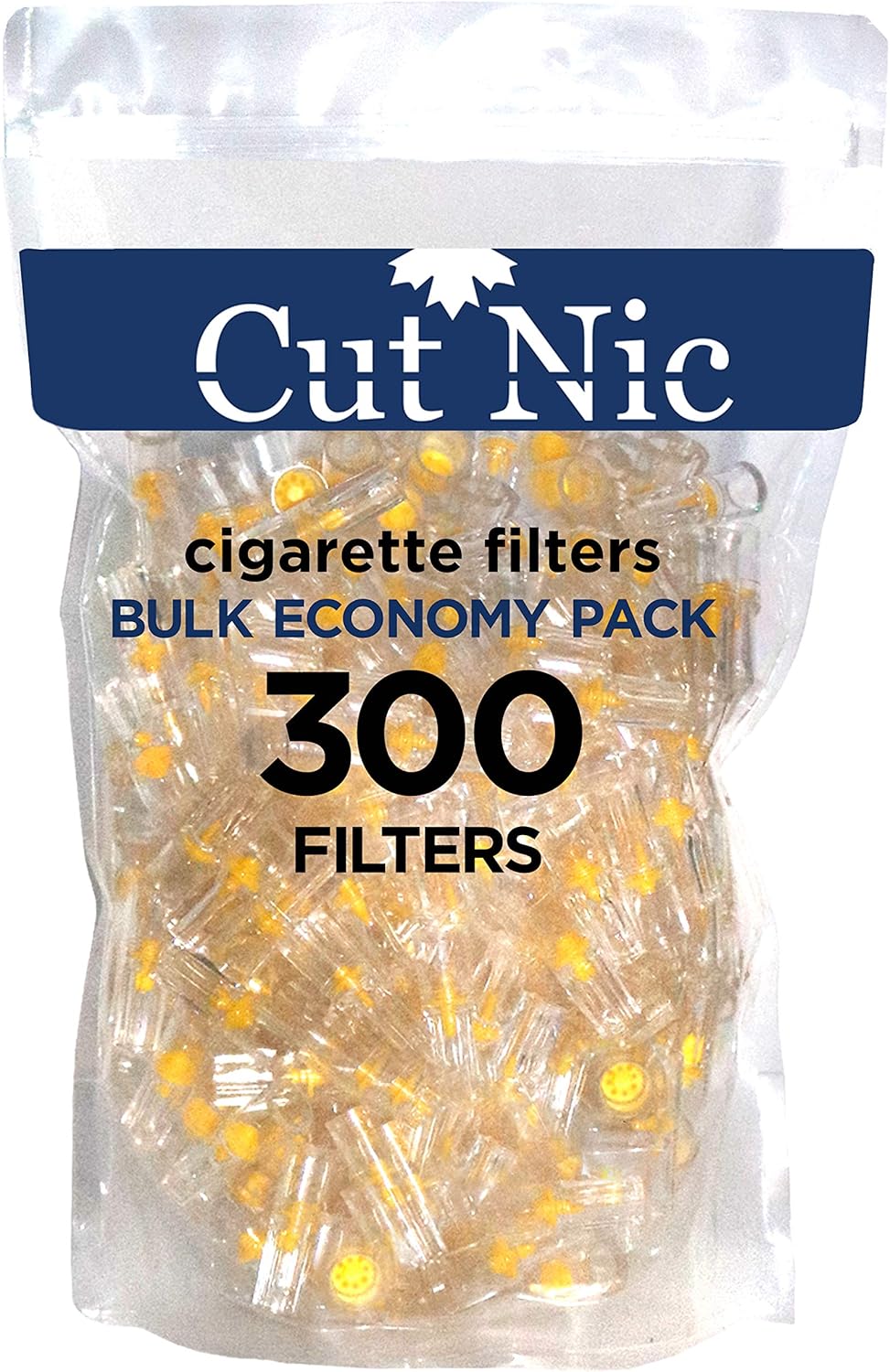 Cut Nic 8 Hole Cigarette Filters Bulk Economy Pack (300 Filters Total