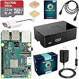 LABISTS Raspberry Pi 3 B+ (B Plus) Starter Kit with 32GB Micro SD Card Noobs, Model B Plus Motherboard, Premium Black Case, 5