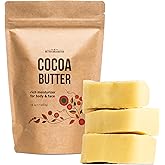 Better Shea Butter Raw Cocoa Butter - Unrefined, 100% Pure, Food Grade - Use for Cocoa Lip Balm, Stretch Marks Cream, Cacao Butter Cream, Scars Oil, Whipped Lotion - Skin & Hair Moisturizer 1LB Block