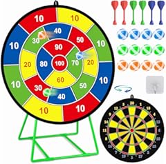 MINIFUN Large Dart Board for Kids Double-Sided