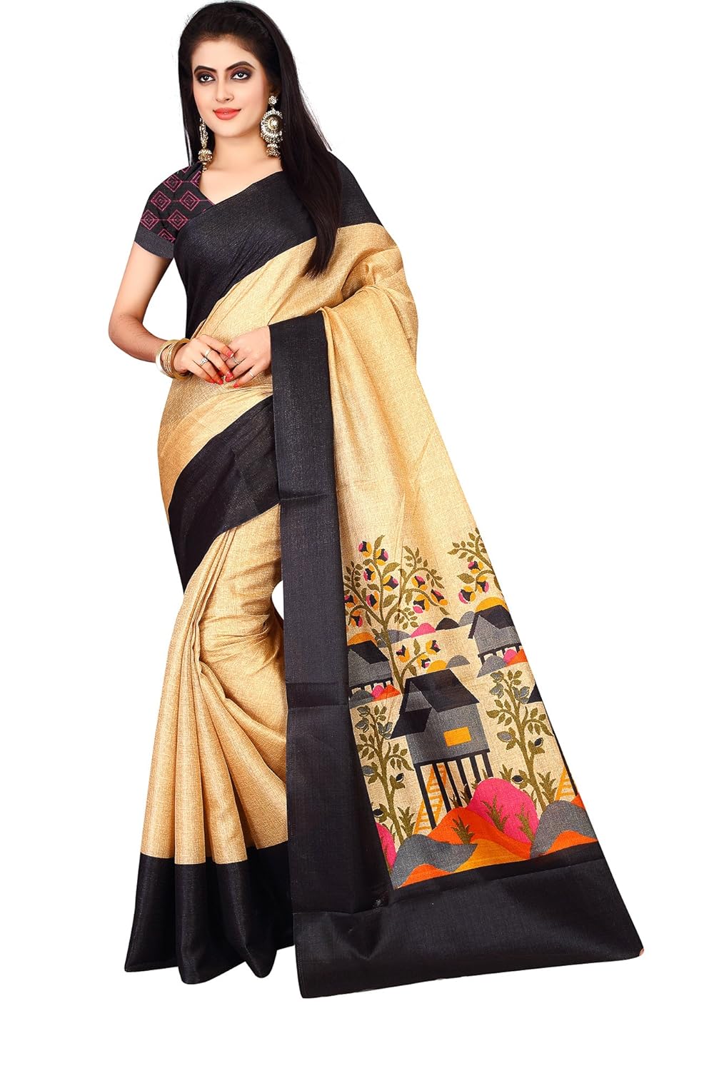 om sai latest creation khadi cotton saree with blouse piece sarees for women