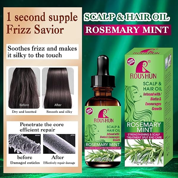 NEWVENPER ROSEMARY HAIR OIL FOR SCALP & NOURISHES, LIGHT WEIGHT, THICKENING MOISTURE AND HAIR LOSS REGROWTH, GROWTH FOR DRY DAMAGED HAIR CARE