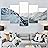 SIGNWIN 5 Panel Canvas Wall Art Winter Lake for Home Decorations Ready to Hang - 60"x32"