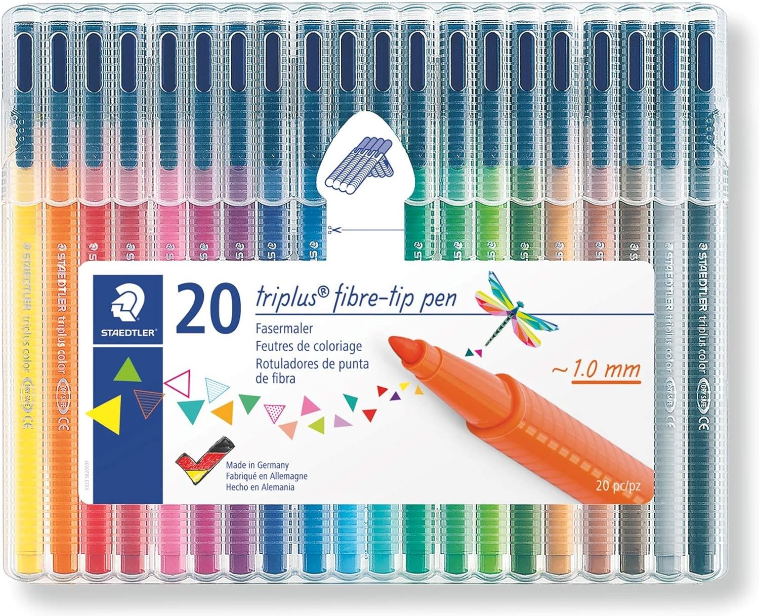 Staedtler 323 Triplus Colour FibreTip Pens, 1.0 mm, Assorted Colours