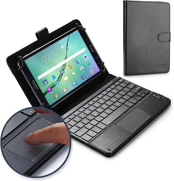 Cooper Touchpad Executive Keyboard Case For Dell Venue 8 Venue 8 Pro 2 In 1 Bluetooth Wireless Keyboard With Touchpad Leather Folio Cover Black Amazon Ca Cell Phones Accessories