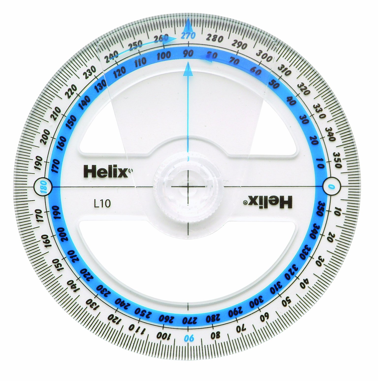 Helix 10cm Angle Measure Scale - Transparent (Pack of 25) — image 1