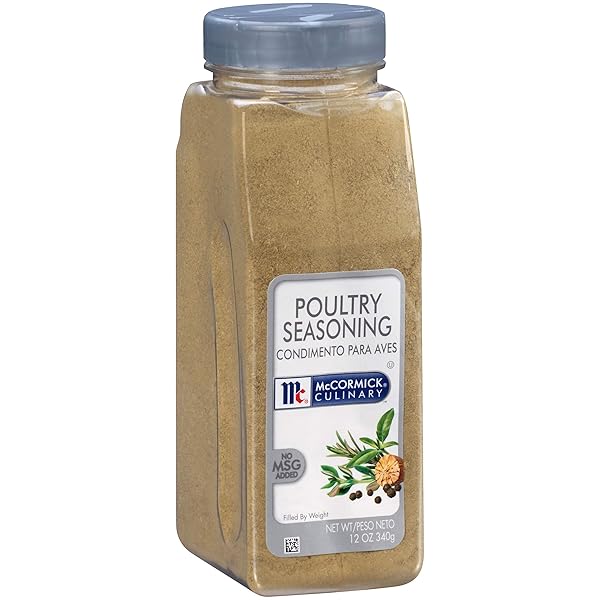 MCCORMICK CULINARY POULTRY SEASONING, 12 OZ – ONE 12 OUNCE CONTAINER OF POULTRY SEASONING SPICE WITH NO MSG FOR CHICKEN TURKEY, STUFFING AND CASSEROLE RECIPES
