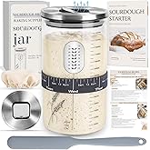 Sourdough Starter Jar, Sourdough Jar Wide Mouth, Sourdough Starter Kit Home and Kitchen, Sour Dough Starter Kits, Sourdough Bread Baking Supplies, Sour Dough Starter Jars, Sourdough Jars Airflow Lid