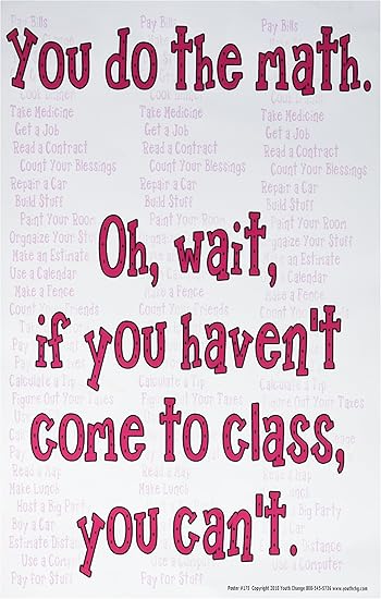 Amazon Com Poster 175 Math Classroom Motivational Inspirational Poster For High Middle Elementary You Do The Math Office Products