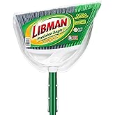 Libman Precision Angle Broom with Dustpan Combo Set for Sweeping Indoor and Outdoor Floors, Pet, Dog Hair Broom, 49” Long Han