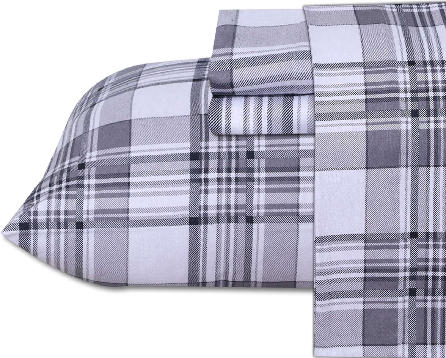 Ruvanti 100 Cotton 4 Piece Flannel Sheets King Balance