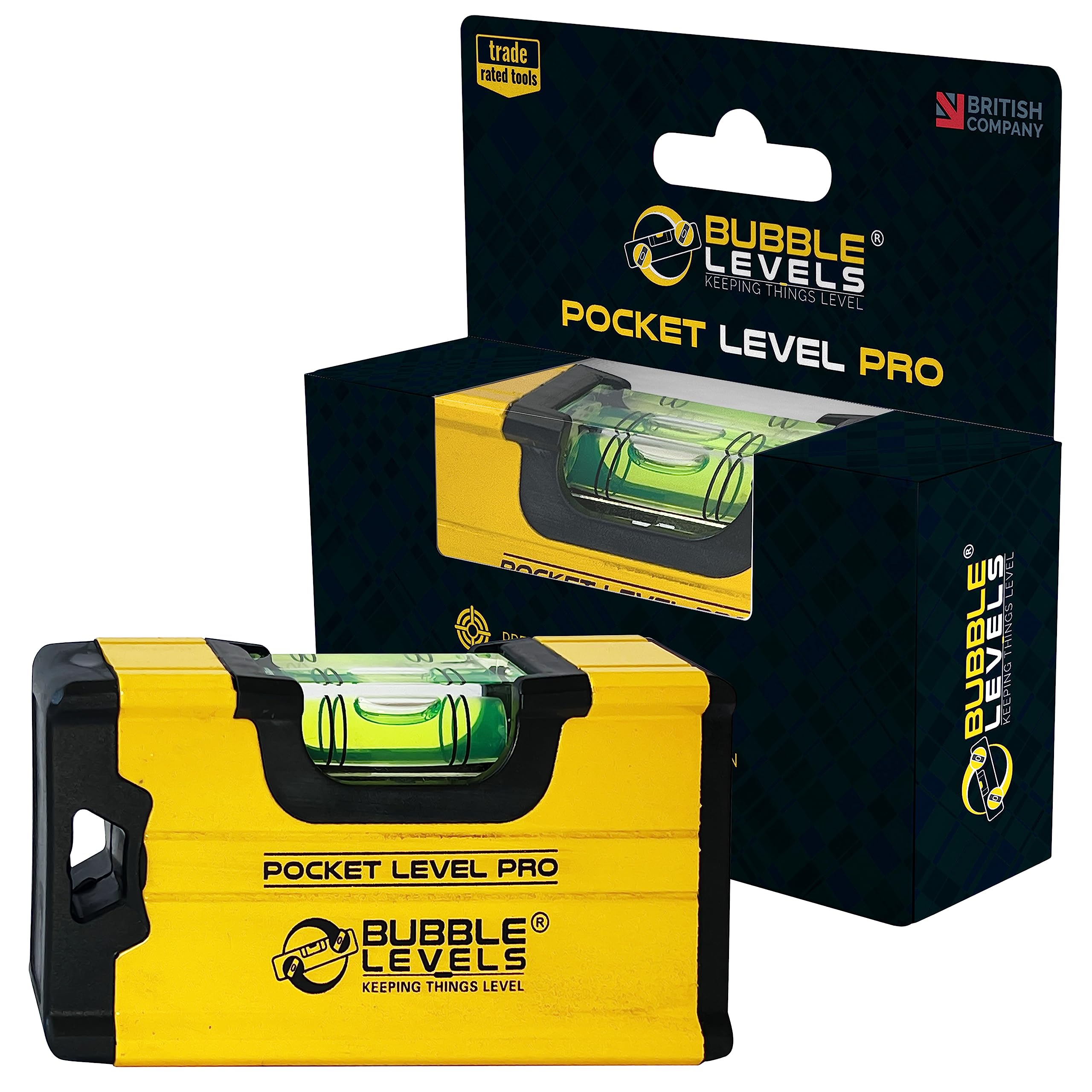 Bubble Levels | Pocket Level Pro | Shockproof Magnetic Mini Spirit Level | DIY Tools (Pocket Level Pro)