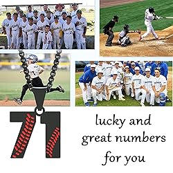 Suweibuke Inspiration Baseball Necklaces Baseball