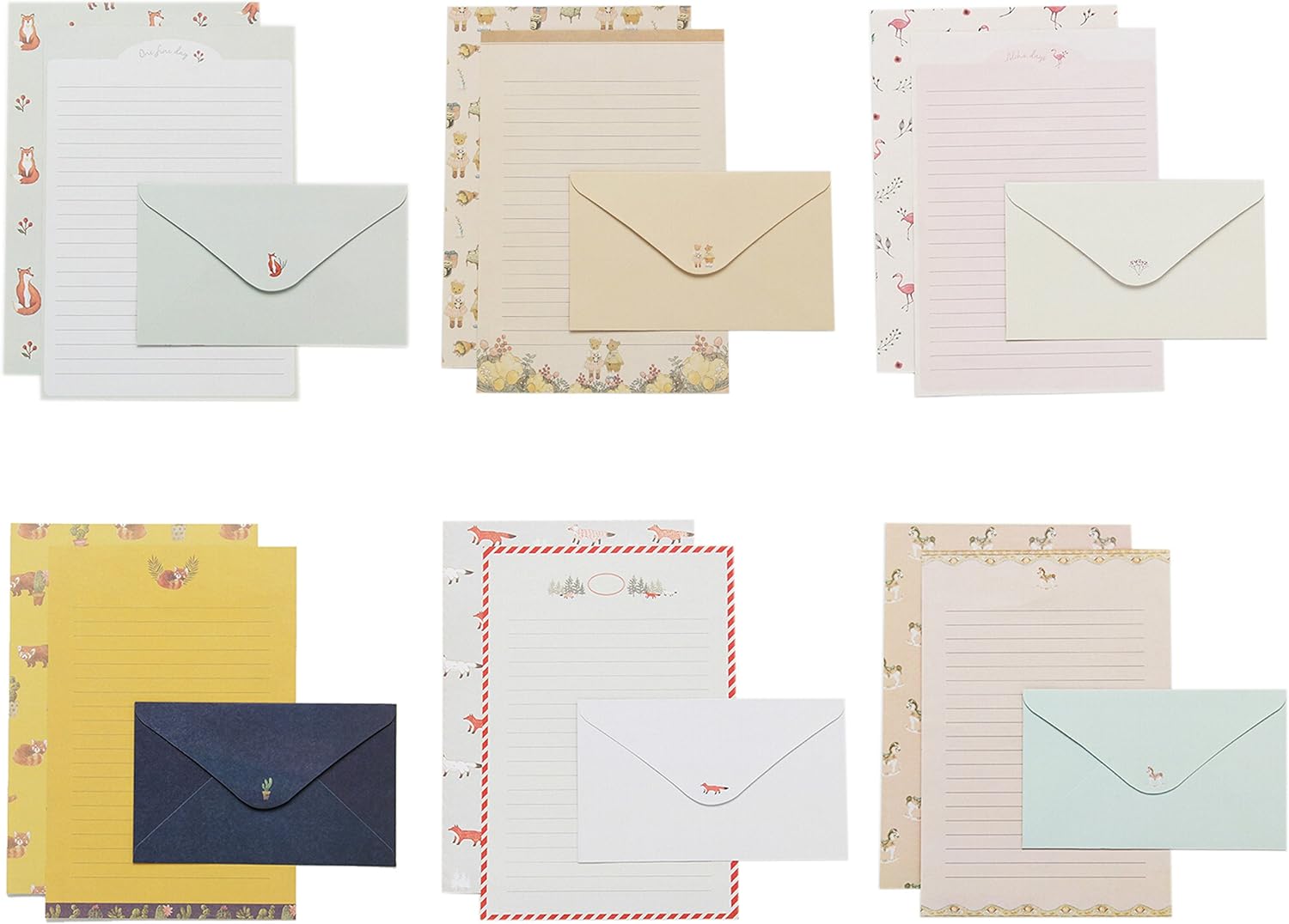 IMagicoo 36 Cute Lovely Writing Stationery Paper Letter Set with 18