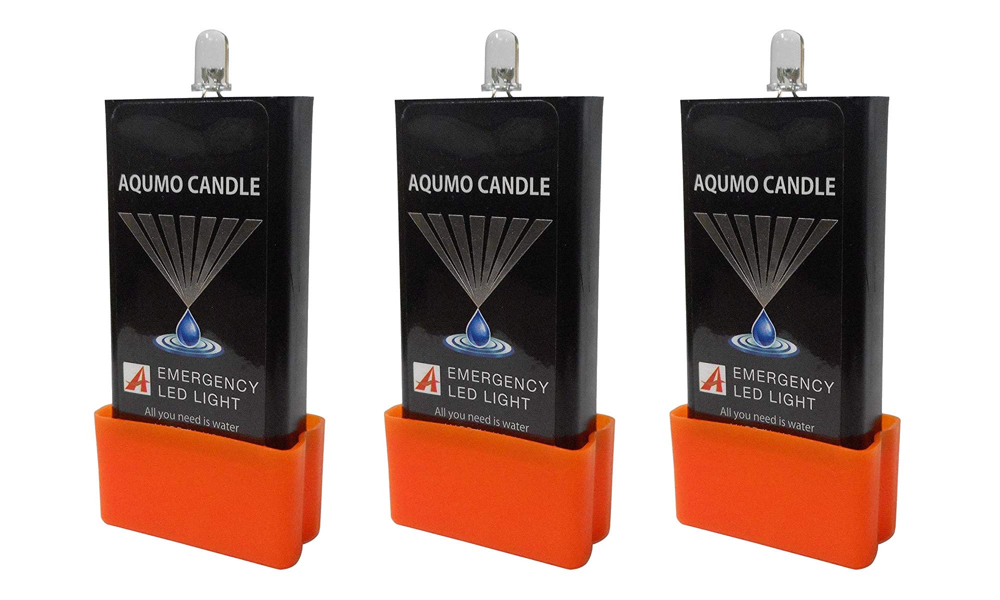 水に浸けると光るLEDライト アクモキャンドル 防災用灯 (3個セット)商品画像