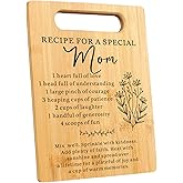 Recipe for a Special Mom Bamboo Cutting Board, Mothers Day, Birthday Gifts for Mom from Daughter Son, Christmas Thanksgiving Gift