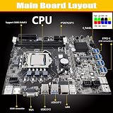 KVSERT B75 ETH Mining Motherboard 8XPCIE G1630 CPU SATA Cable Miner Board view 6